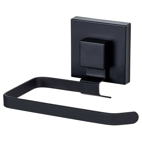 Toilettenpapierhalter Quadro - Edelstahl / ABS - Schwarz