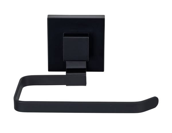 Toilettenpapierhalter Quadro - Edelstahl / ABS - Schwarz