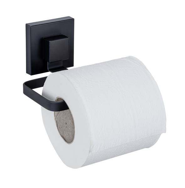 Toilettenpapierhalter Quadro - Edelstahl / ABS - Schwarz