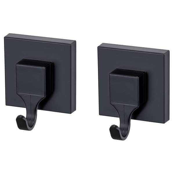 Wandhaken Quadro 2er-Set - ABS - Schwarz