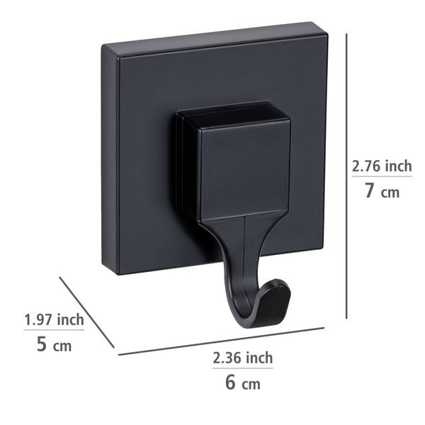 Wandhaken Quadro 2er-Set - ABS - Schwarz