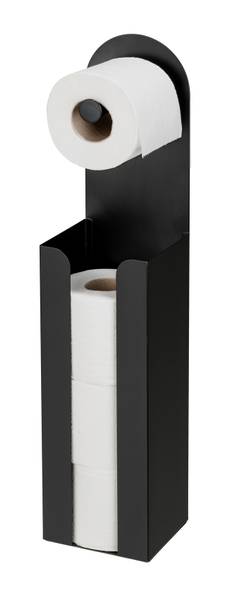 Toilettenpapierhalter Agira - Stahl - Schwarz