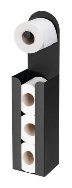 Toilettenpapierhalter Agira - Stahl - Schwarz