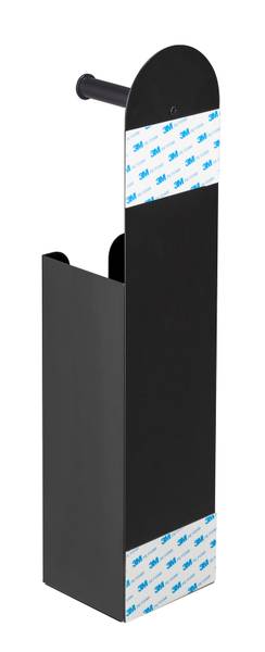 Toilettenpapierhalter Agira - Stahl - Schwarz