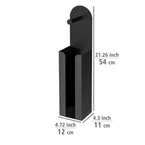 Toilettenpapierhalter Agira - Stahl - Schwarz