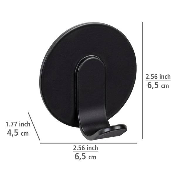 Wandhaken Bivio - Aluminium - Schwarz