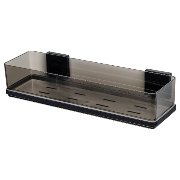 Duschablage Quadro - Edelstahl / ABS - Schwarz
