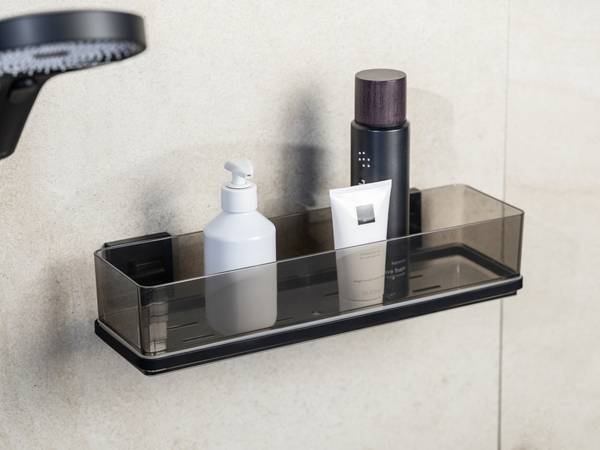 Duschablage Quadro - Edelstahl / ABS - Schwarz