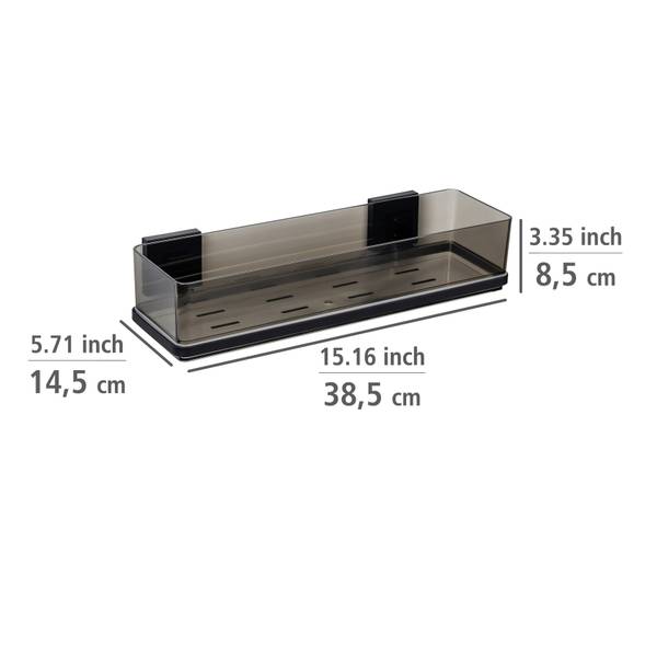 Duschablage Quadro - Edelstahl / ABS - Schwarz