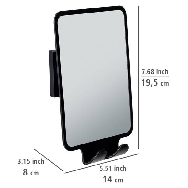 Badspiegel Quadro - ABS - Schwarz