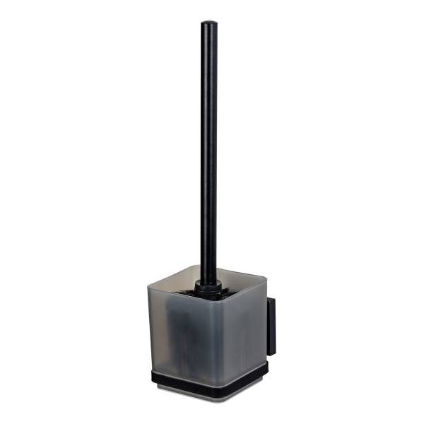 WC-Garnitur Quadro - Edelstahl / ABS - Schwarz