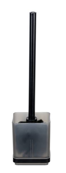 WC-Garnitur Quadro - Edelstahl / ABS - Schwarz