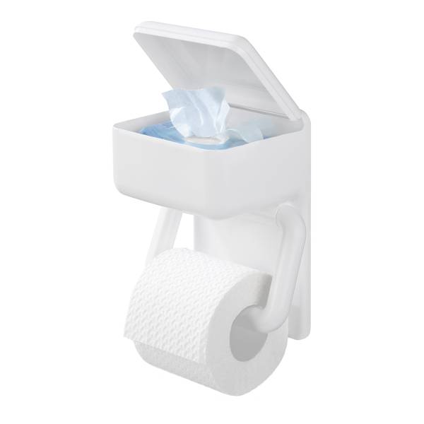 Toilettenpapierhalter Maximex 2in1 - PVC - Weiß