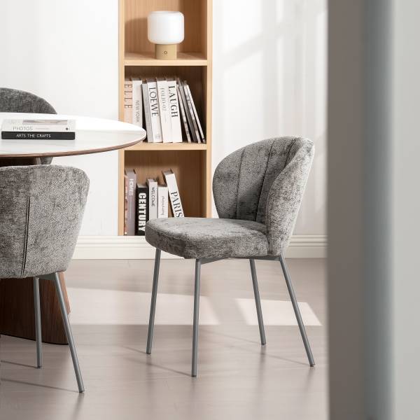 Polsterstuhl FIOLAA 2er-Set - Grau