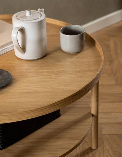 Furnierter Couchtisch Sheoka - Eiche