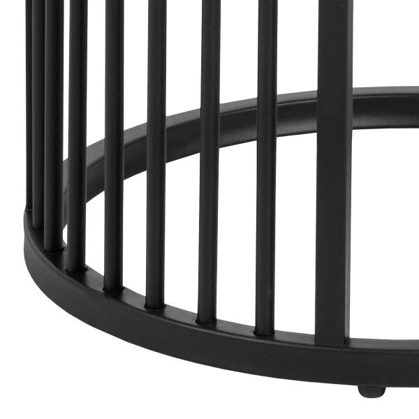 Beistelltisch Mephisto rund - Marmor Schwarz Dekor / Schwarz