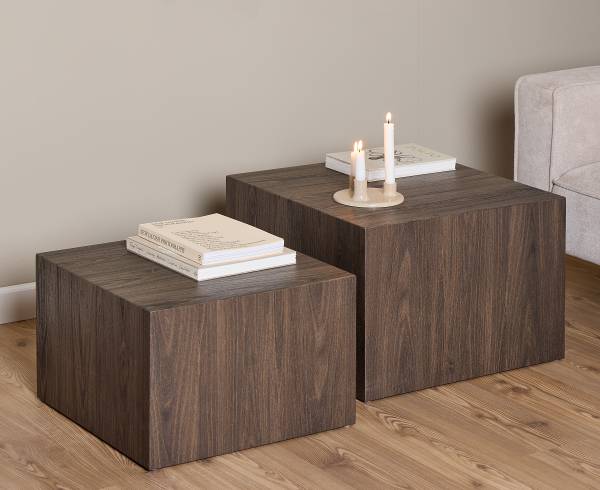 Couchtisch Sukatari 2er-Set - Eiche Dunkel Dekor