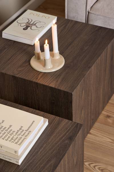 Couchtisch Sukatari 2er-Set - Eiche Dunkel Dekor