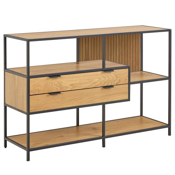 Regal Coogee mit Schubladen - 114 cm - Wildeiche Dekor