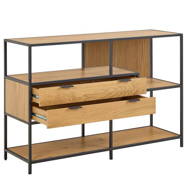 Regal Coogee mit Schubladen - 114 cm - Wildeiche Dekor