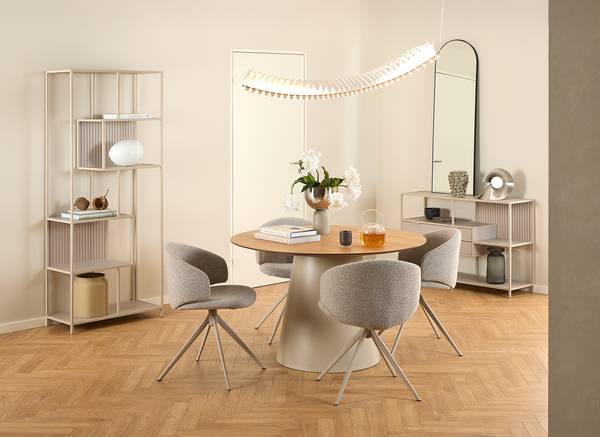 Regal Coogee mit Schubladen - 114 cm - Sandgrau