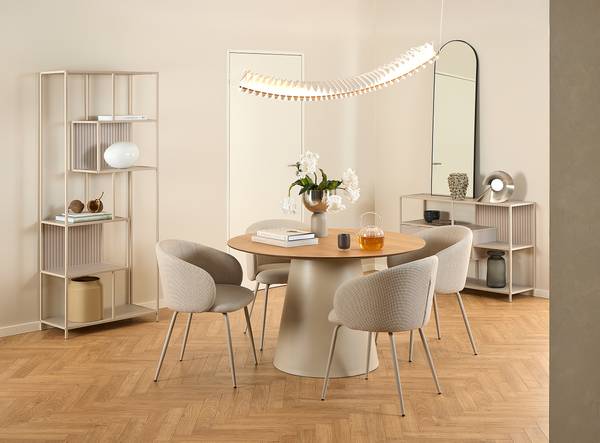 Regal Coogee mit Schubladen - 114 cm - Sandgrau