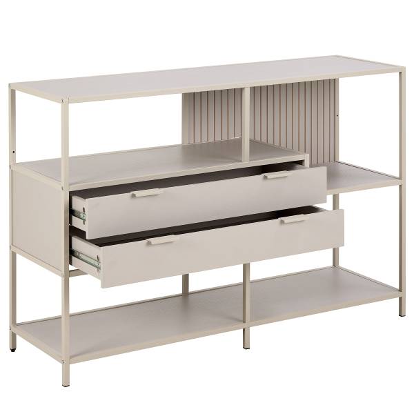 Regal Coogee mit Schubladen - 114 cm - Sandgrau