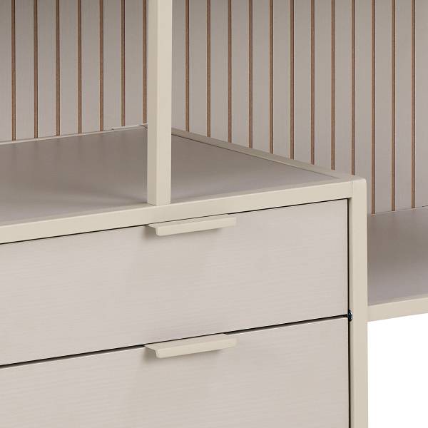Regal Coogee mit Schubladen - 114 cm - Sandgrau