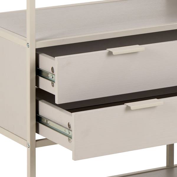 Regal Coogee mit Schubladen - 114 cm - Sandgrau