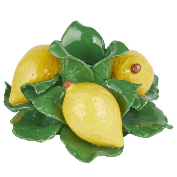 Kerzenhalter LEMON Zitronen - Steinzeug - Gelb