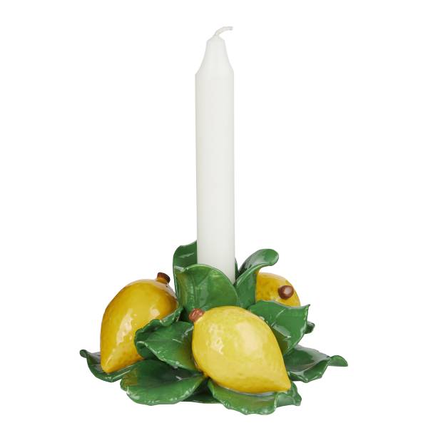 Kerzenhalter LEMON Zitronen - Steinzeug - Gelb