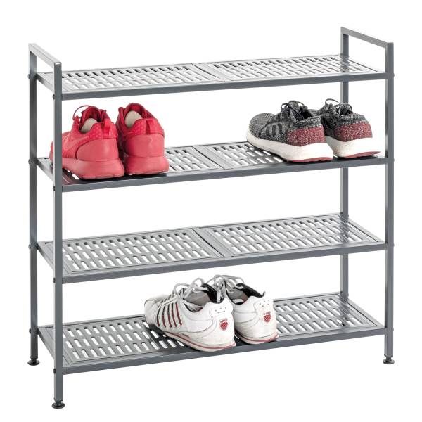 Schuhregal Pharam - Stahl - Schwarz - Höhe: 72 cm