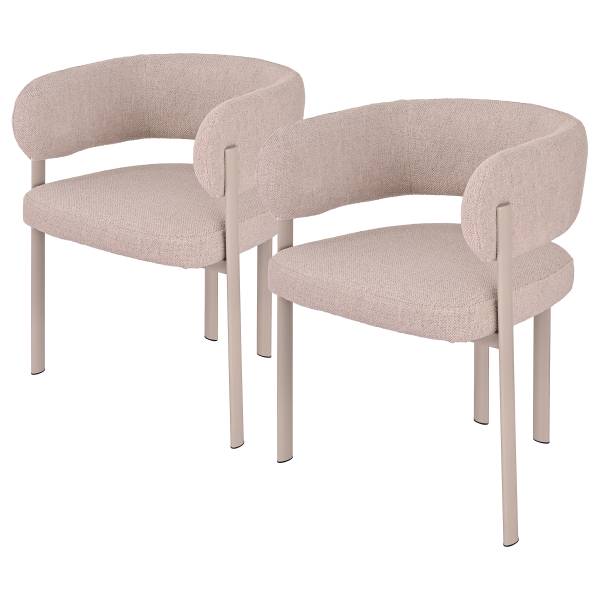 Armlehnenstuhl AVOCA - Beige - 2er Set