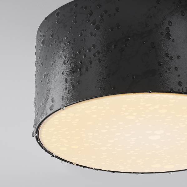 LED-Deckenleuchte Zon - Acrylglas / Aluminium - 1-flammig - Schwarz - Durchmesser: 12 cm