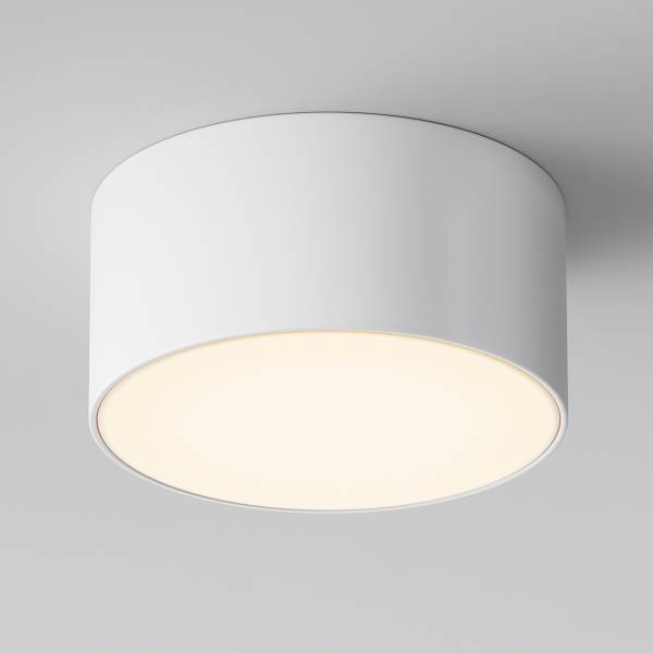 LED-Deckenleuchte Zon - Acrylglas / Aluminium - 1-flammig - Weiß - Durchmesser: 12 cm