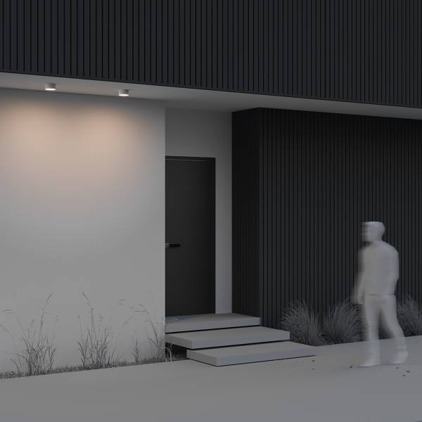 LED-Deckenleuchte Zon - Acrylglas / Aluminium - 1-flammig - Weiß - Durchmesser: 12 cm