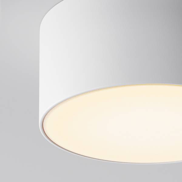 LED-Deckenleuchte Zon - Acrylglas / Aluminium - 1-flammig - Weiß - Durchmesser: 12 cm
