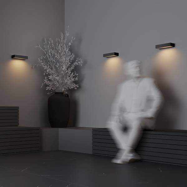 LED-Wandleuchte Lot Typ A - Aluminium - 1-flammig