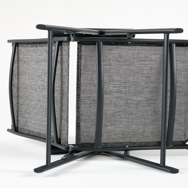Gartenliege Lindy 2er-Set - Aluminium / Textilene - Grau