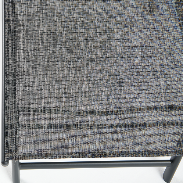 Gartenliege Lindy 2er-Set - Aluminium / Textilene - Grau