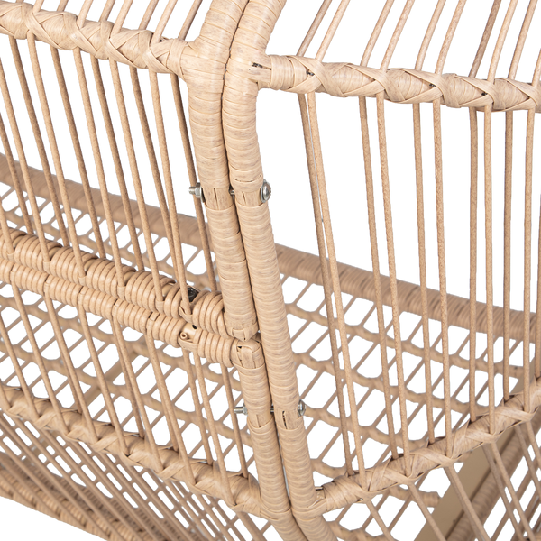 XXL-Gartensessel Vite - Polyrattan / Webstoff - Beige