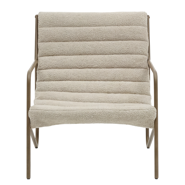 Balkonset Wink 3-teilig - Stahl / Bouclé - Beige