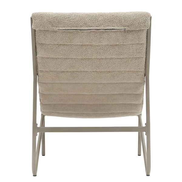 Balkonset Wink 3-teilig - Stahl / Bouclé - Beige