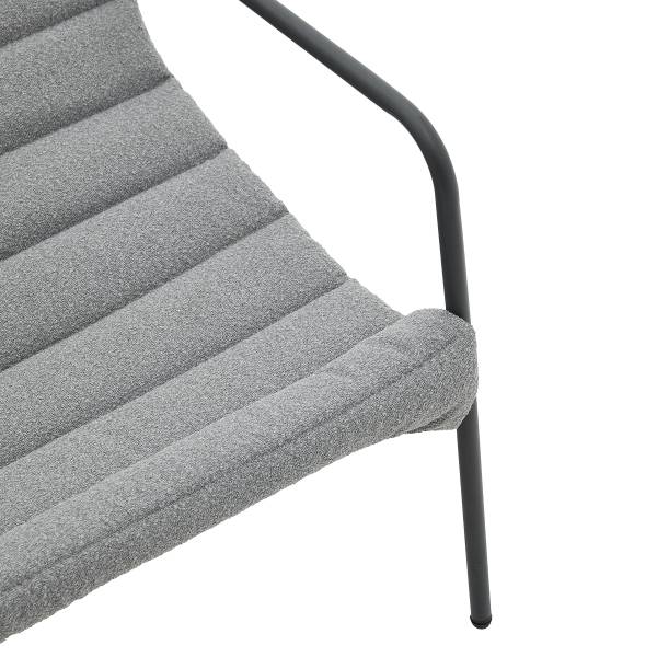 Balkonset Wink 3-teilig - Stahl / Bouclé - Anthrazit