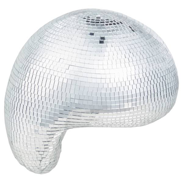 Deko-Kugel DISCO Melting - Glas/Kunststoff - Silber