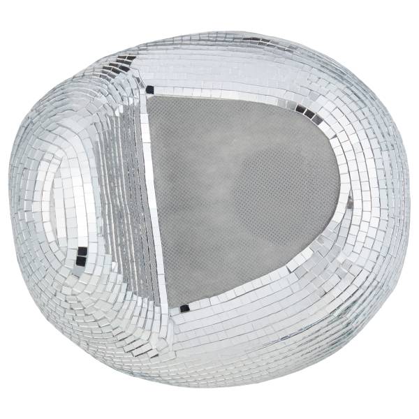 Deko-Kugel DISCO Melting - Glas/Kunststoff - Silber