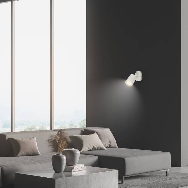 LED Wandleuchte Skaft - Aluminium - Weiß