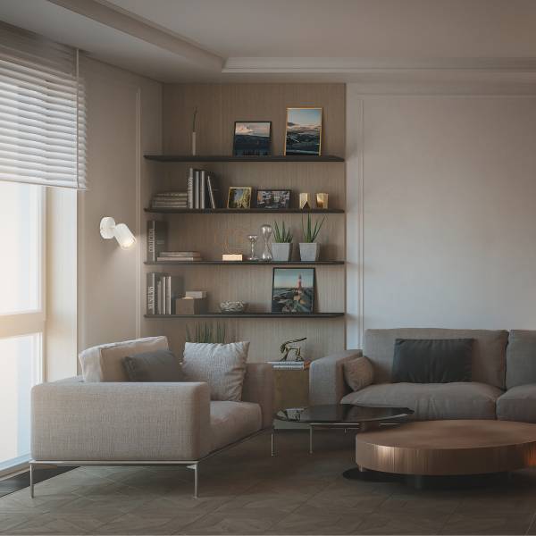 LED Wandleuchte Skaft - Aluminium - Weiß