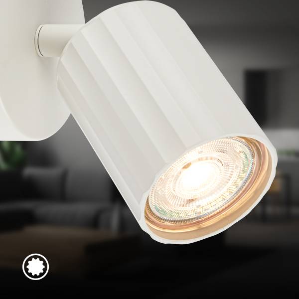 LED Wandleuchte Skaft - Aluminium - Weiß