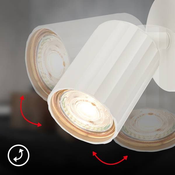 LED Wandleuchte Skaft - Aluminium - Weiß